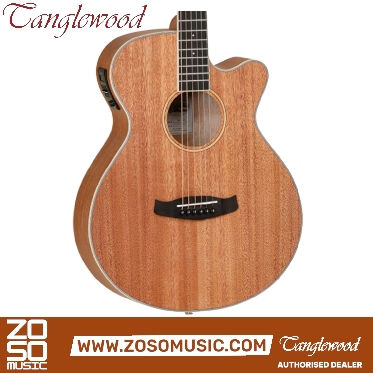 Tanglewood TUN4 CE Union series Solid Top Super Folk Acoustic-Electric Guitar | Zoso Music Sdn Bhd
