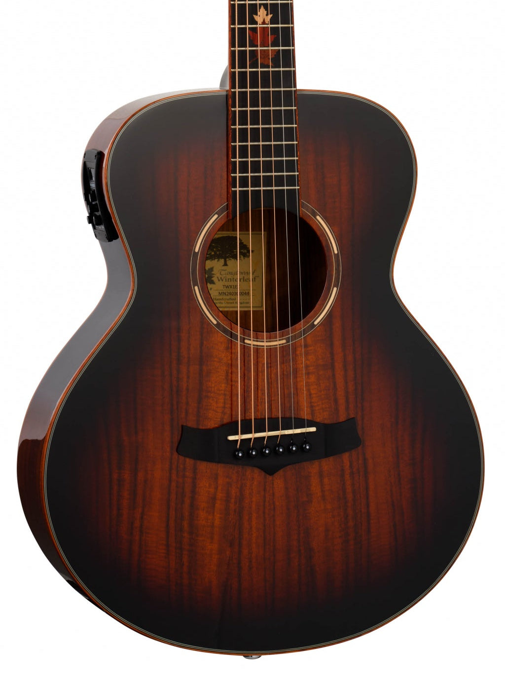 Tanglewood TWX1EK Mini Folk with Premium Plus EQ System All Figured Koa - Autumn Burst Gloss