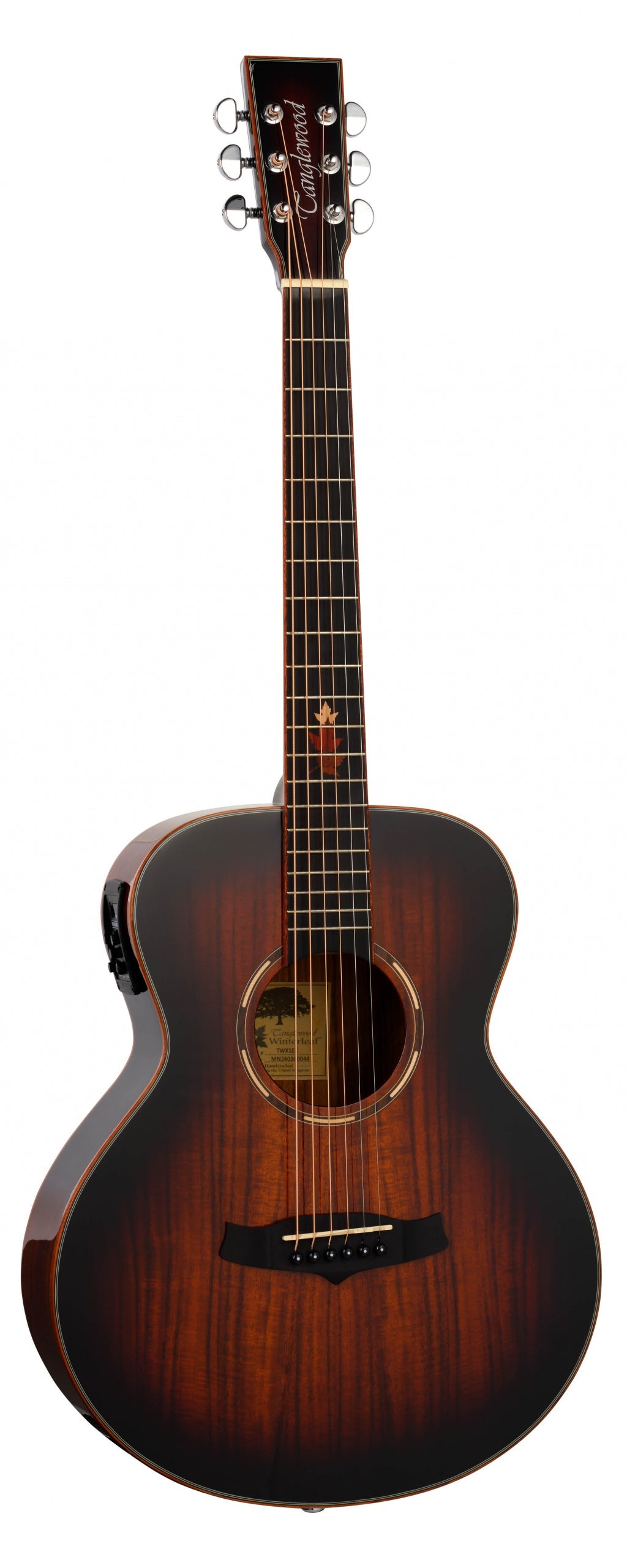 Tanglewood TWX1EK Mini Folk with Premium Plus EQ System All Figured Koa - Autumn Burst Gloss
