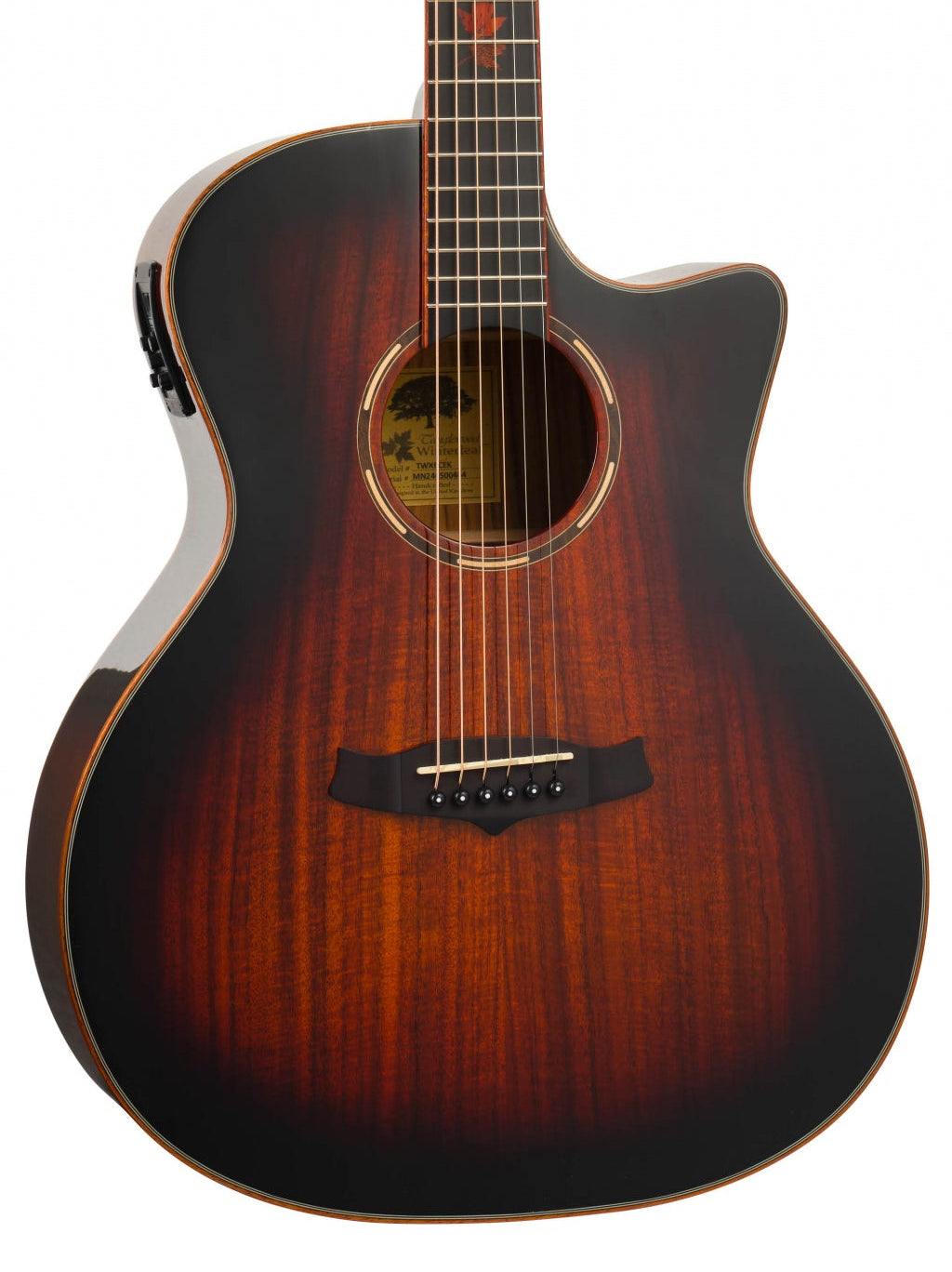 Tanglewood TWX6CEK Venetian Cutaway with Premium Plus EQ System All Figured Koa - Autumn Burst Gloss