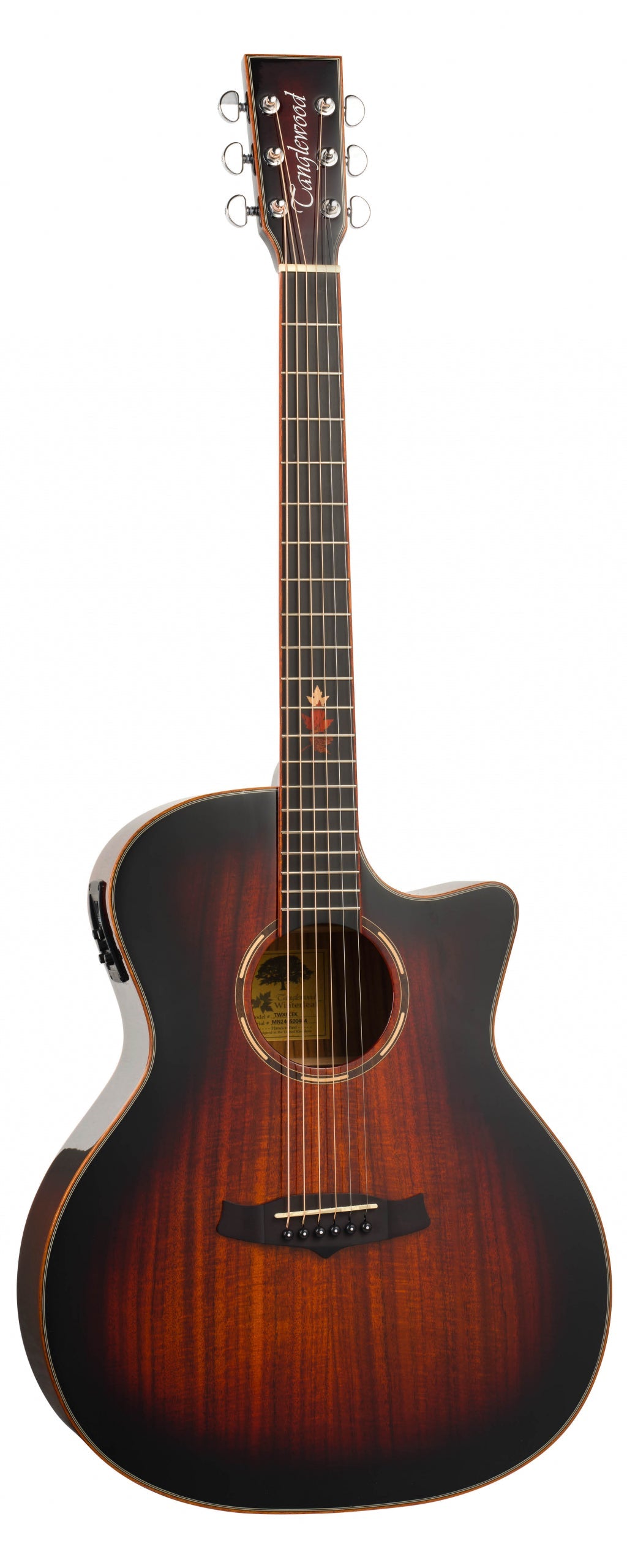 Tanglewood TWX6CEK Venetian Cutaway with Premium Plus EQ System All Figured Koa - Autumn Burst Gloss
