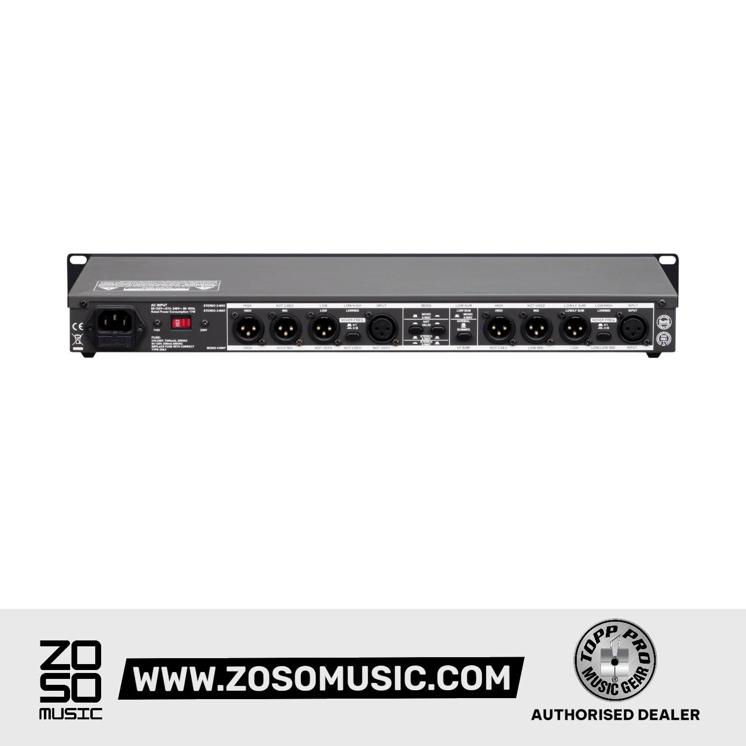 Topp Pro TXO-234 MKII Active Stereo Crossover 2-Way/3-Way/Mono 4-Way c/w Limiter |  TOPP PRO |  AUDIO PROCESSOR |  Zoso Music