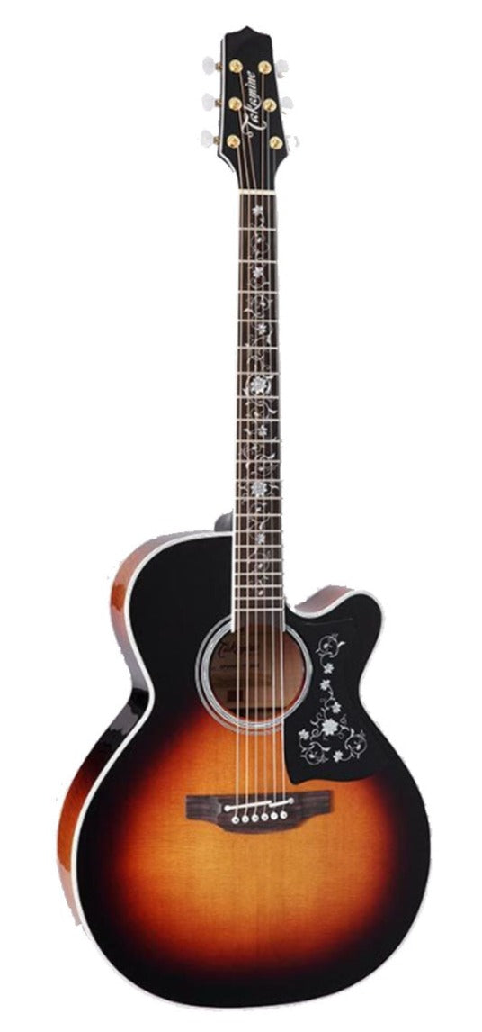TAKAMINE EF450C-TT BSB THERMAL TOP SERIES NEX CUTAWAY ACOUSTIC-ELECTRIC GUITAR, BROWN SUNBURST, TLD-2 PREAMP & HARD CASE (MADE IN JAPAN)