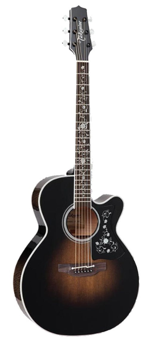 TAKAMINE EF450C-TT TBB THERMAL TOP SERIES NEX CUTAWAY ACOUSTIC-ELECTRIC GUITAR, TRANSPARENT BLACK BURST, TLD-2 PREAMP & HARD CASE (MADE IN JAPAN)