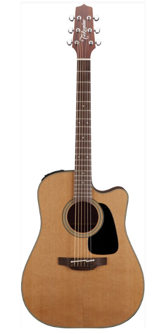 Takamine Acoustic-Electric P1DC Pro Series Dreadnought Cutaway Solid Cedar Top Sapele B/S, CT4BII Preamp & Hard Case