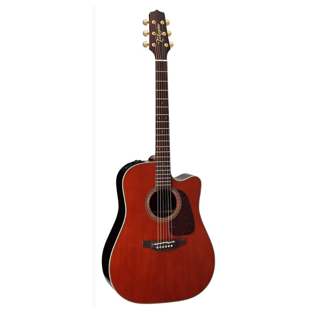 Takamine P5DC-WB Dreadnought Cutaway Acoustic-Electric Guitar W/Case - Whiskey Brown