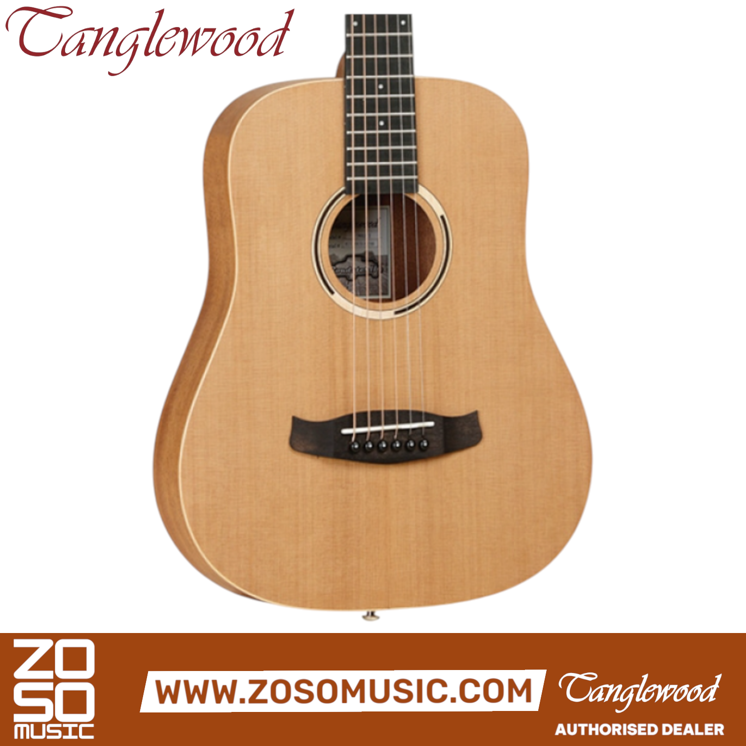 Tanglewood TR2 Roadster II Travel Size Best Beginner Acoustic Guitar for Starters | Zoso Music Sdn Bhd