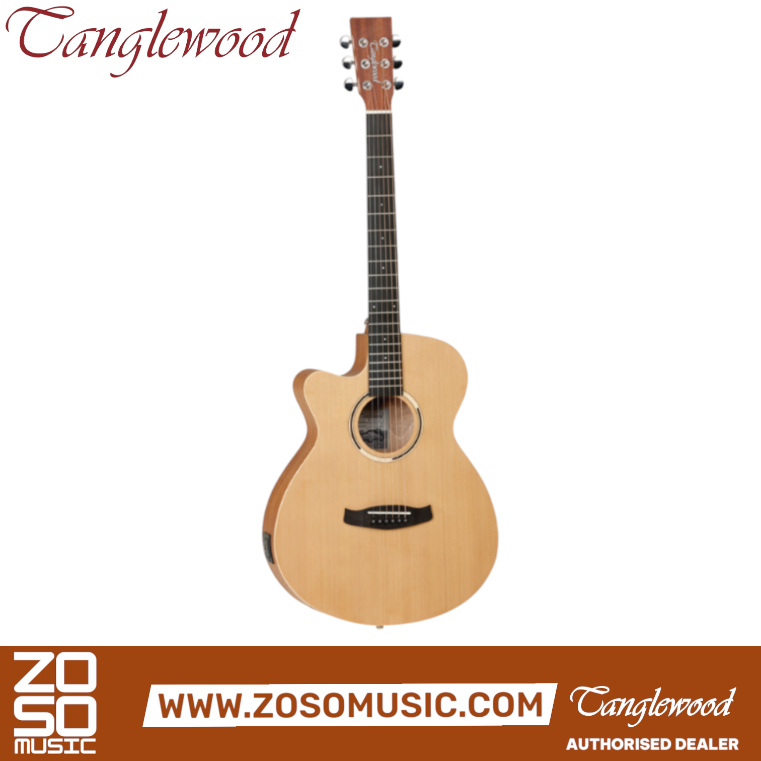 Tanglewood TR4 CE LH Roadster II Super Folk Cutaway Left-Handed Acoustic-Electric Guitar |  TANGLEWOOD |  ACOUSTIC GUITAR |  Zoso Music