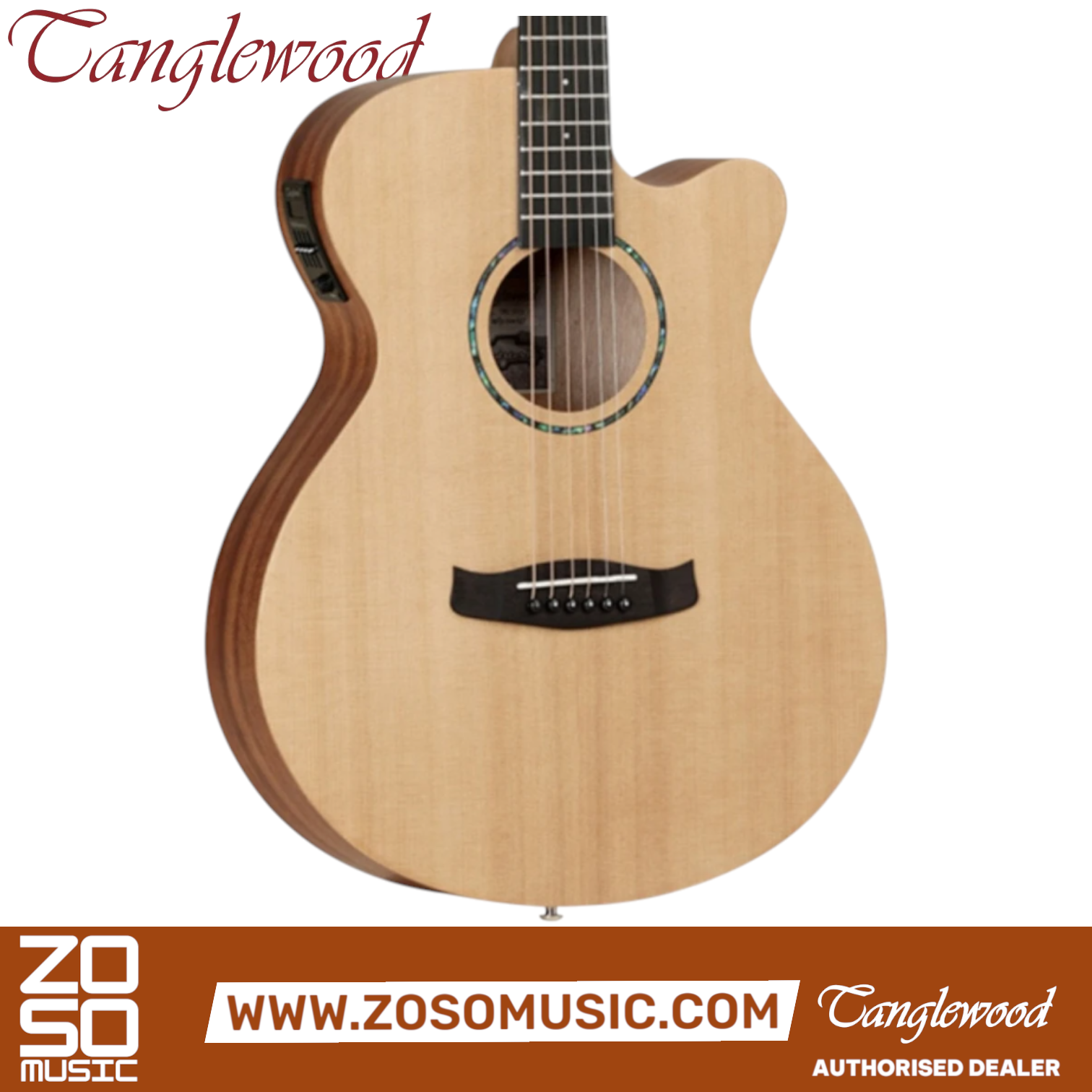 Tanglewood TR4 CE Roadster II Super Folk Cutaway Acoustic-Electric Guitar | Zoso Music Sdn Bhd