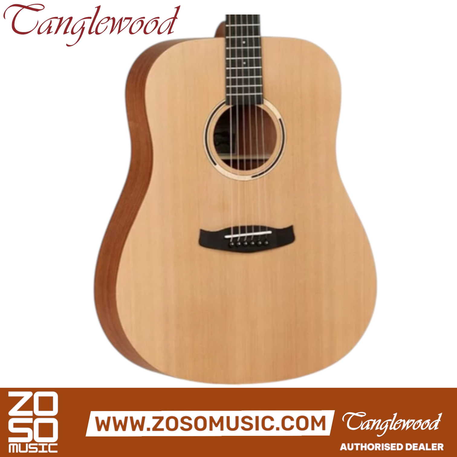 Tanglewood TR5 Roadster II Dreadnought Best Beginner Acoustic Guitar for Starters | Zoso Music Sdn Bhd