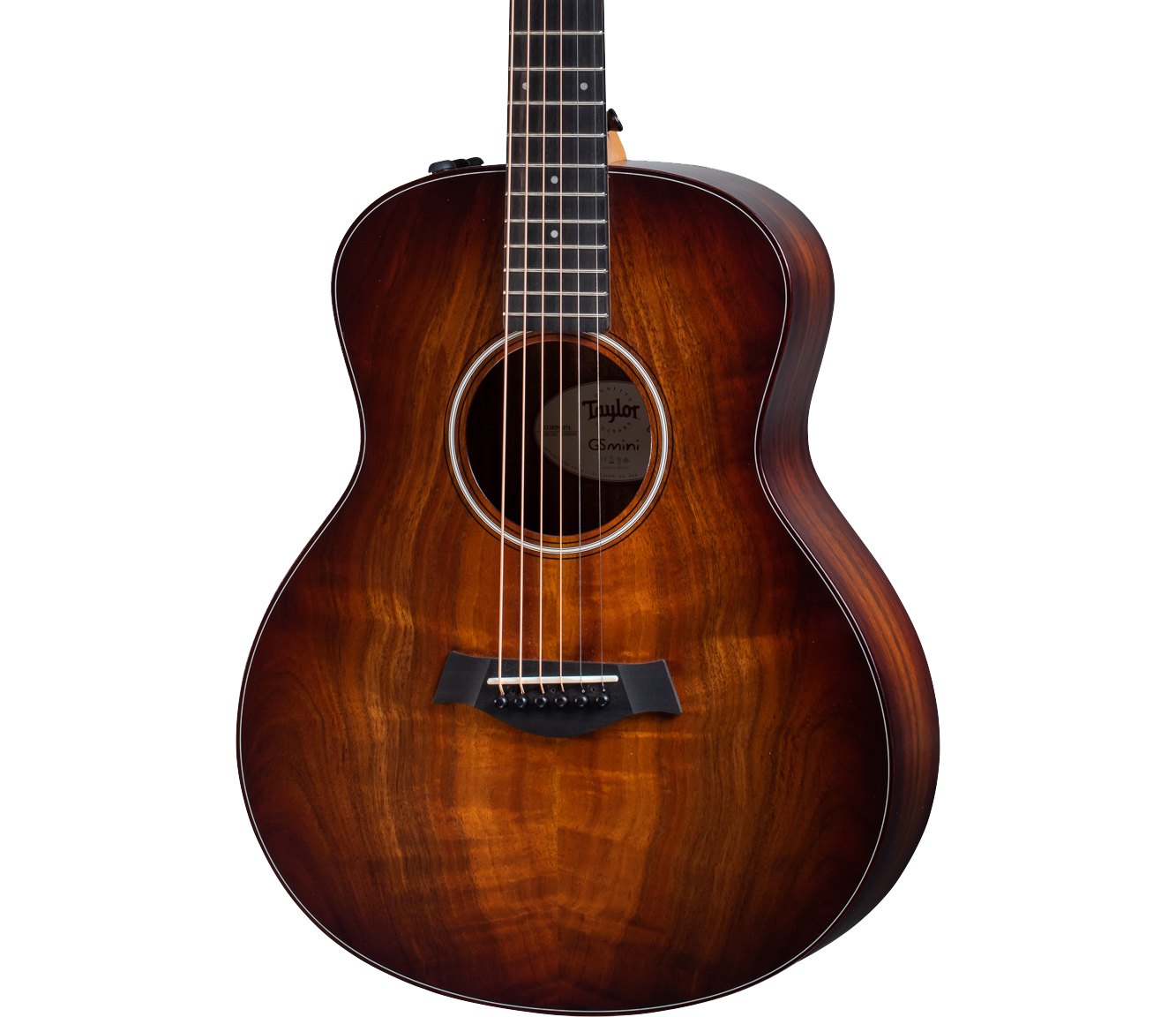 Taylor GS Mini-e Koa Plus Acoustic Guitar w/Aerocase, Shaded Edgeburst