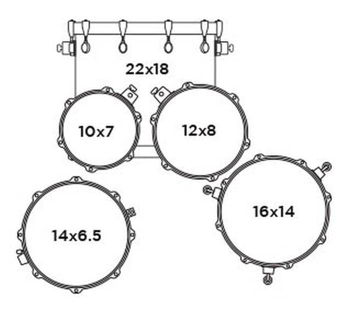 Mapex MARS MA529SF 5-Piece Drum Set without Hardware, Cymbals & Throne