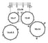 Mapex MARS MA529SF 5-Piece Drum Set without Hardware, Cymbals & Throne, Blood Orange Sparkle |  MAPEX |  DRUM-ACOUSTIC |  Zoso Music