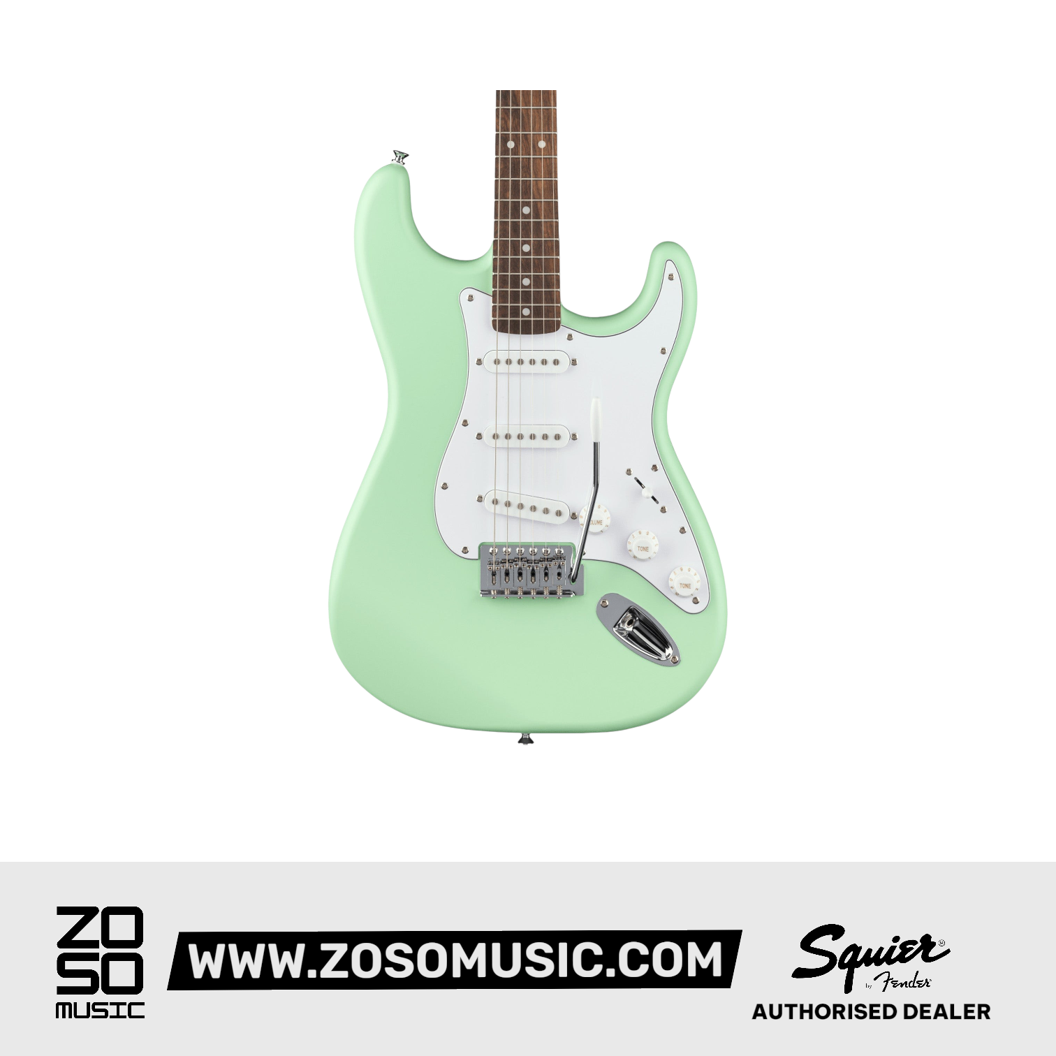 Squier Debut Series Stratocaster Electric Guitar, Laurel FB, Surf Green |  SQUIER BY FENDER |  ELECTRIC GUITAR |  Zoso Music