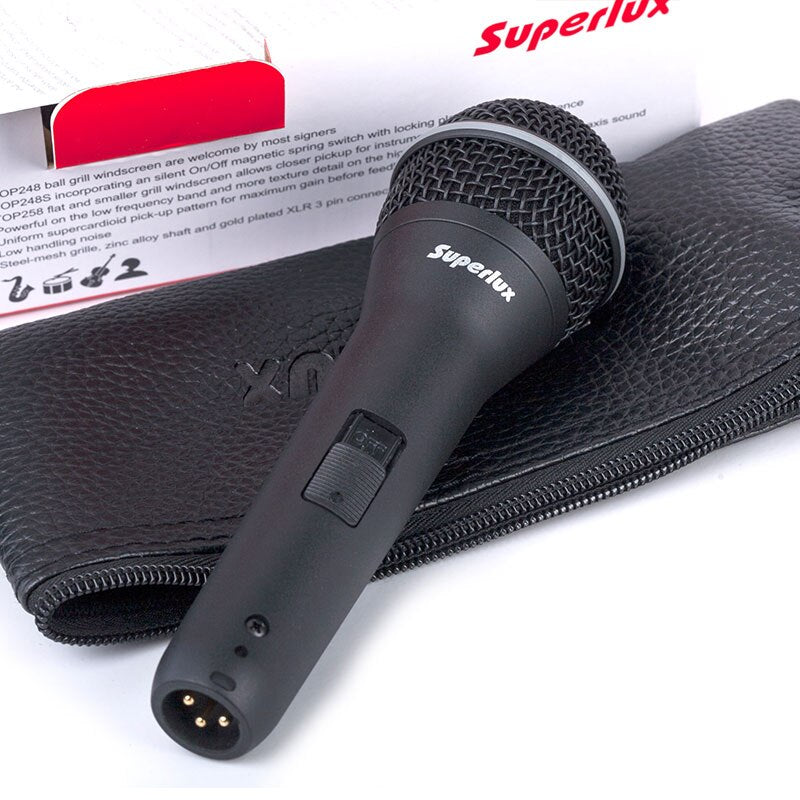 Superlux TOP248S Vocal mic, on/off switch, round
grille net
