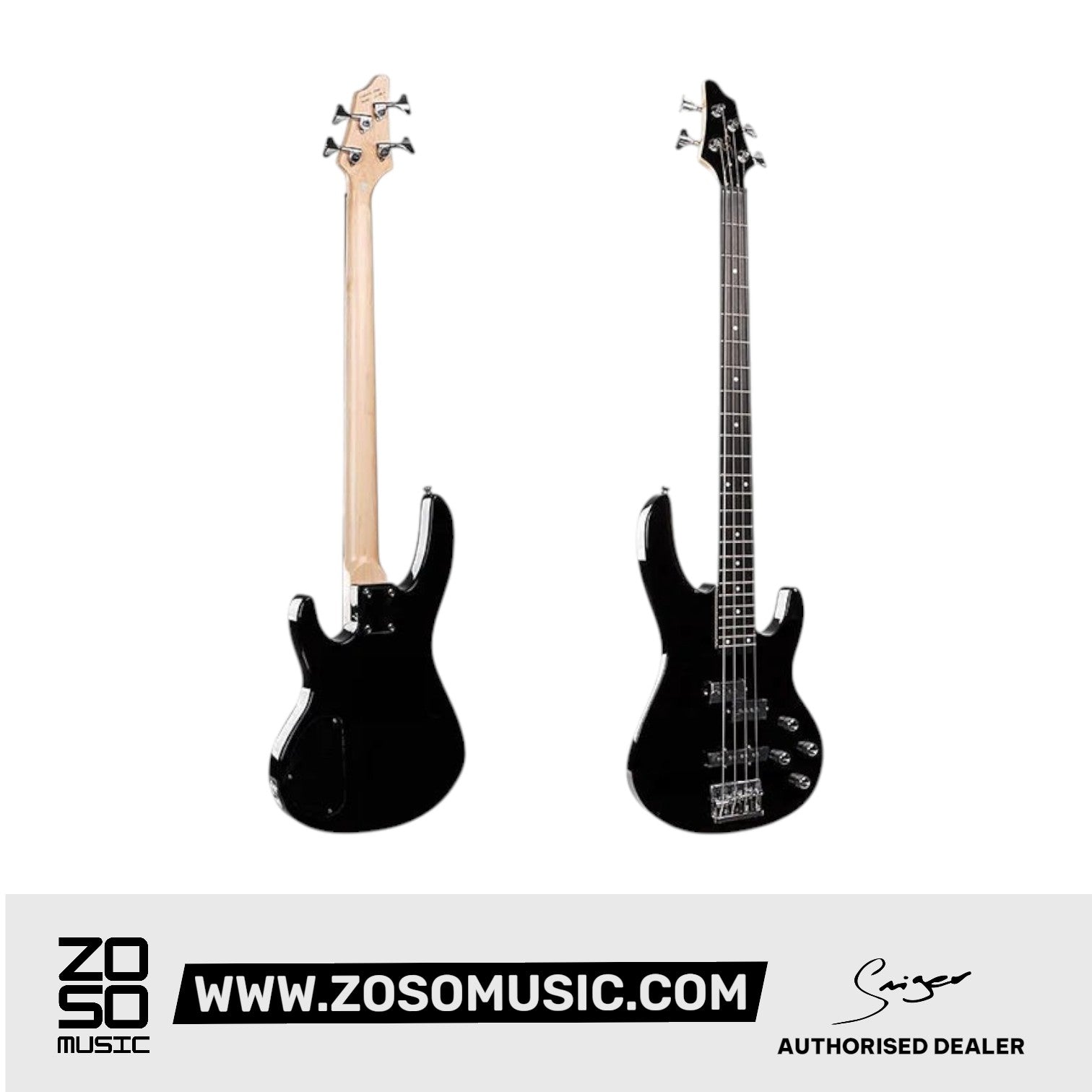 Smiger G-B8-4-BK 4-string PJ Electric Bass Guitar Black |  SMIGER |  ELECTRIC GUITAR |  Zoso Music