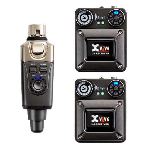 Xvive Audio U4R2 Wireless In-Ear Monitoring System with Xvive CU4R2 Travel Case | Zoso Music Sdn Bhd