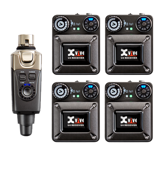 Xvive Audio U4R4 Wireless In-Ear Monitoring System with Xvive CU4R4 Travel Case | Zoso Music Sdn Bhd