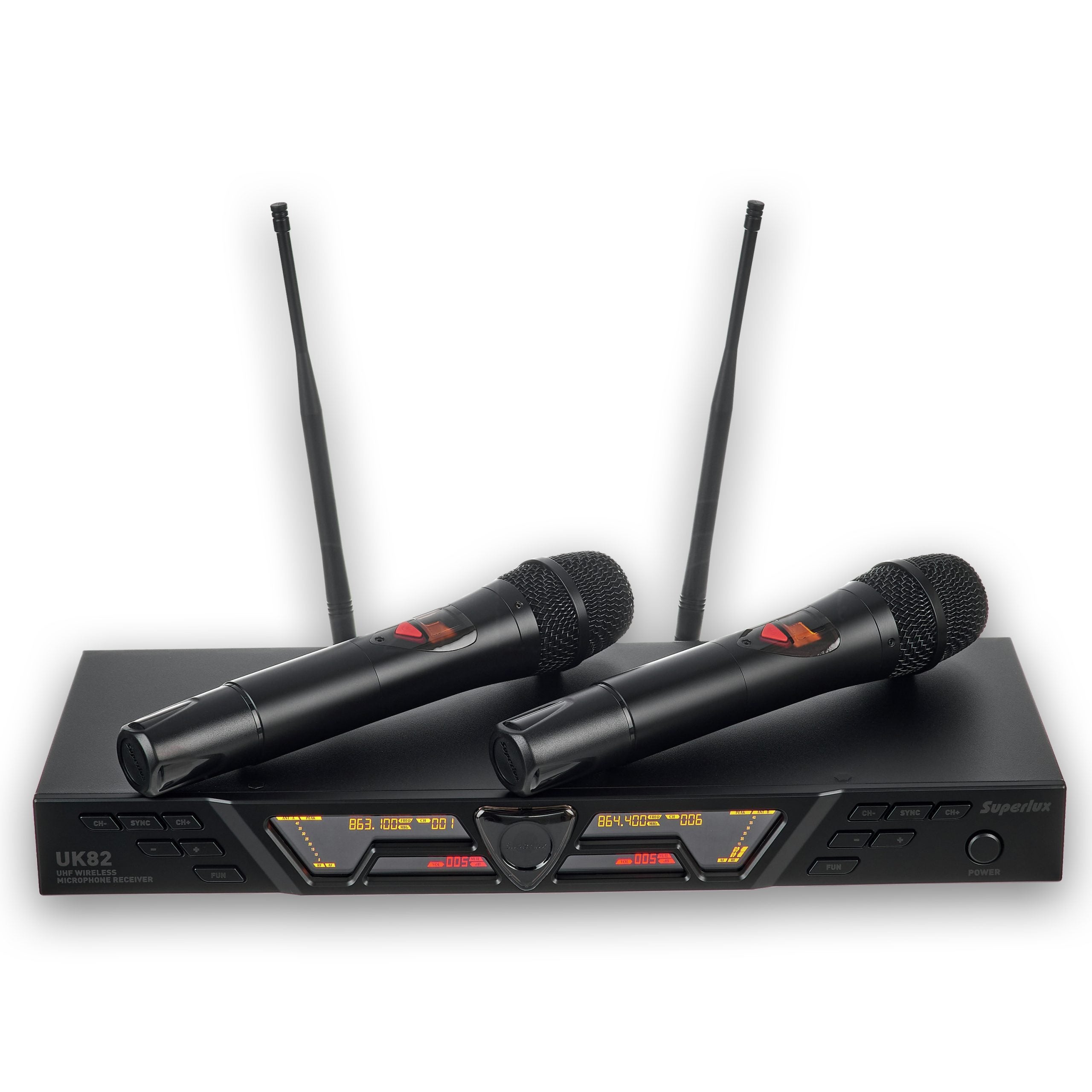 Superlux UG53 Economy UHF wirless set, twohandheld transmitters