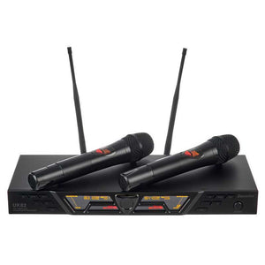 Superlux UK82 UHF wireless set, two hand held transmitters |  SUPERLUX |  WIRELESS MICROPHONE SYSTEM |  Zoso Music