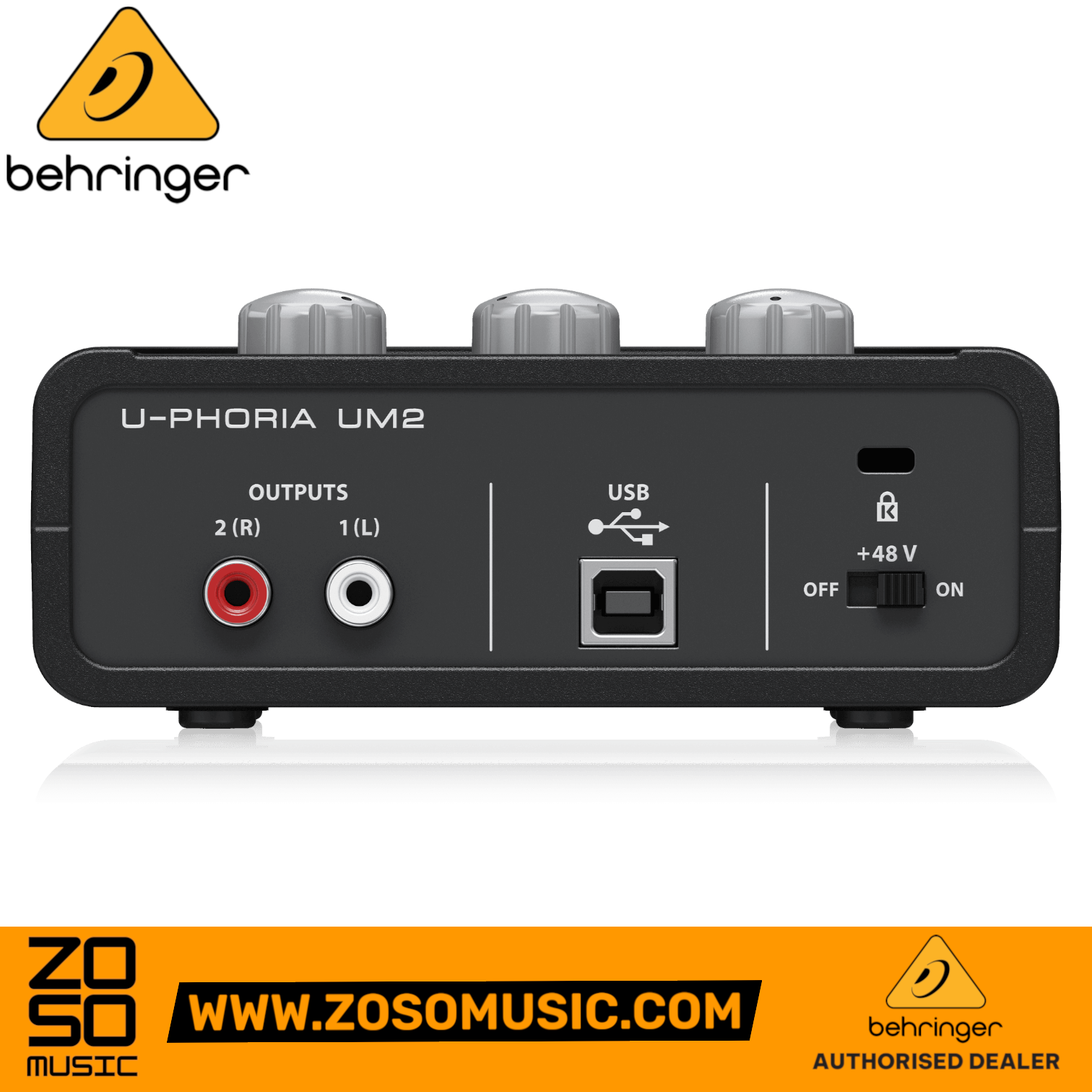 Behringer U-Phoria UM-2 USB Audio Interface (UM2 / UM 2) | BEHRINGER , Zoso Music