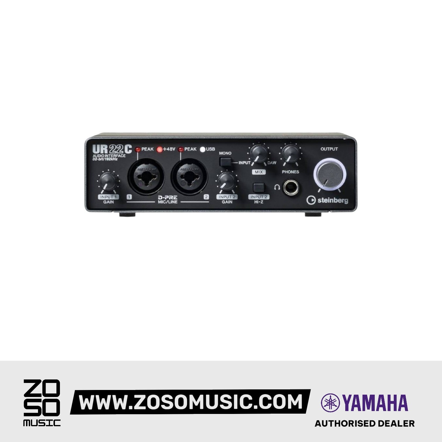 Yamaha Steinberg UR22C Recording Pack |  YAMAHA PRO AUDIO |  RECORDING PACKAGE |  Zoso Music