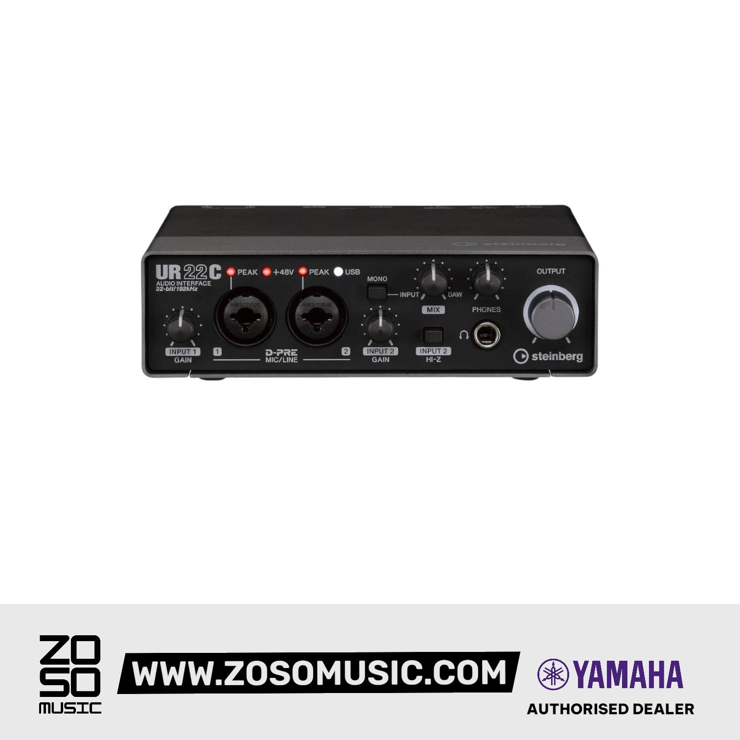 Yamaha Steinberg UR22C Recording Pack |  YAMAHA PRO AUDIO |  RECORDING PACKAGE |  Zoso Music