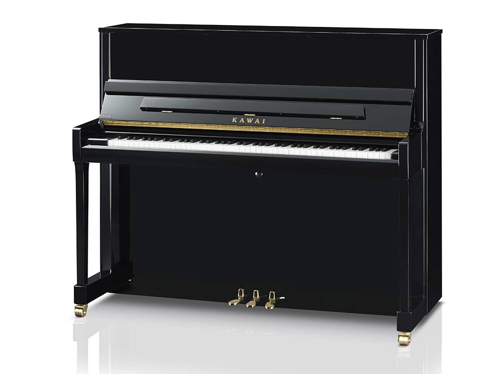 Kawai K300 [Made In Japan] ATX4 Hybrid Upright Piano (Height: 122 cm) - Ebony Polish