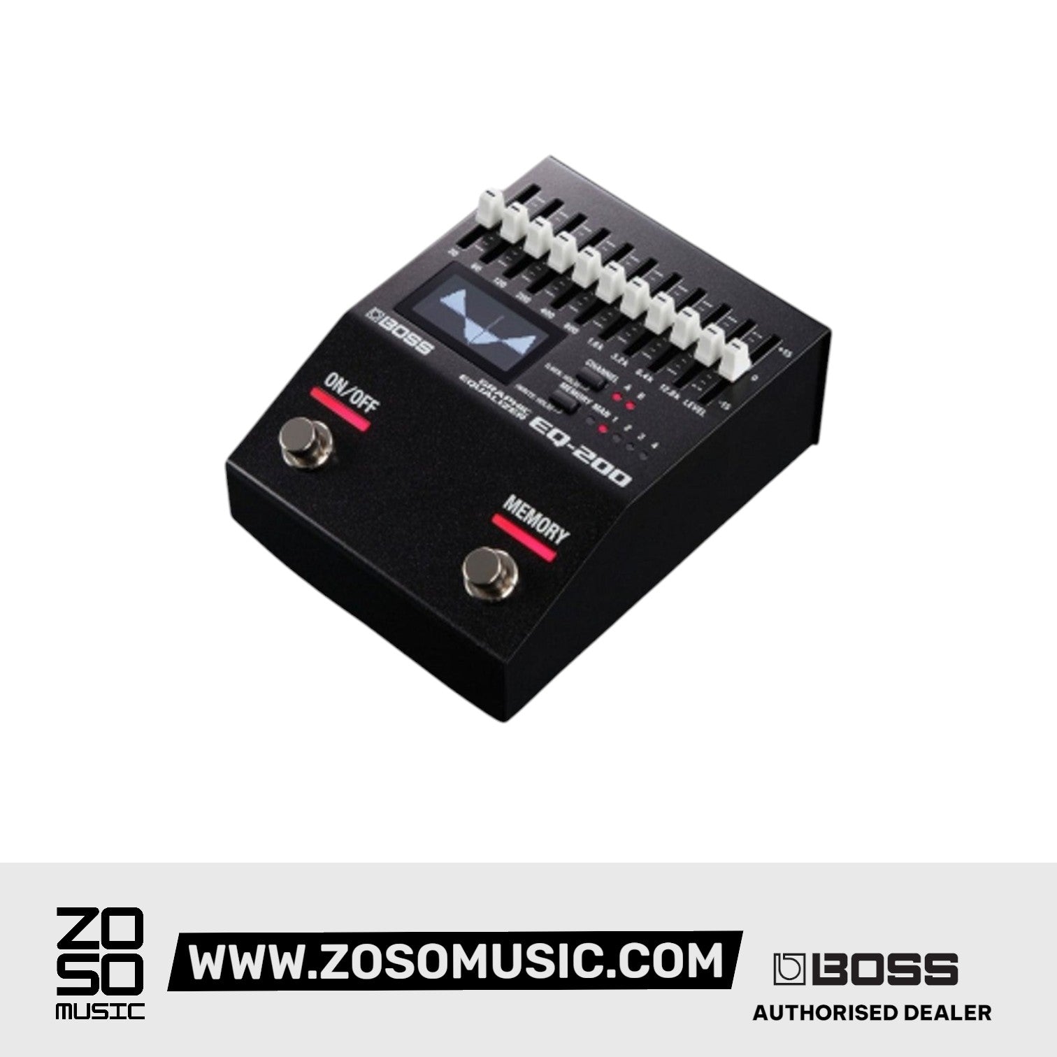 Boss EQ-200 Graphic Equalizer Pedal |  BOSS |  SUSTAIN PEDALS |  Zoso Music