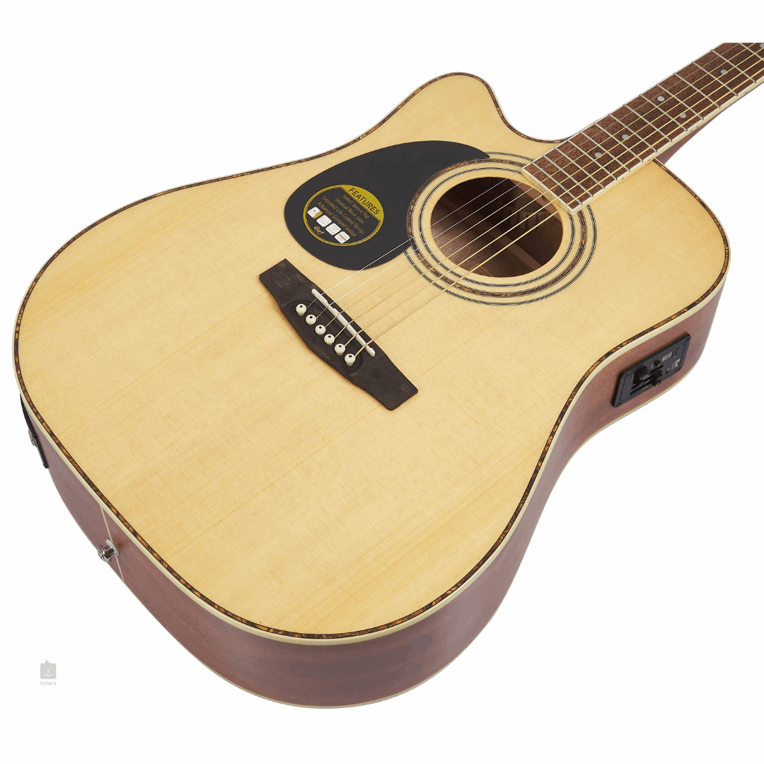 Cort AD-880 Left Handed Acoustic Guitar With Bag Natural Satin | CORT , Zoso Music