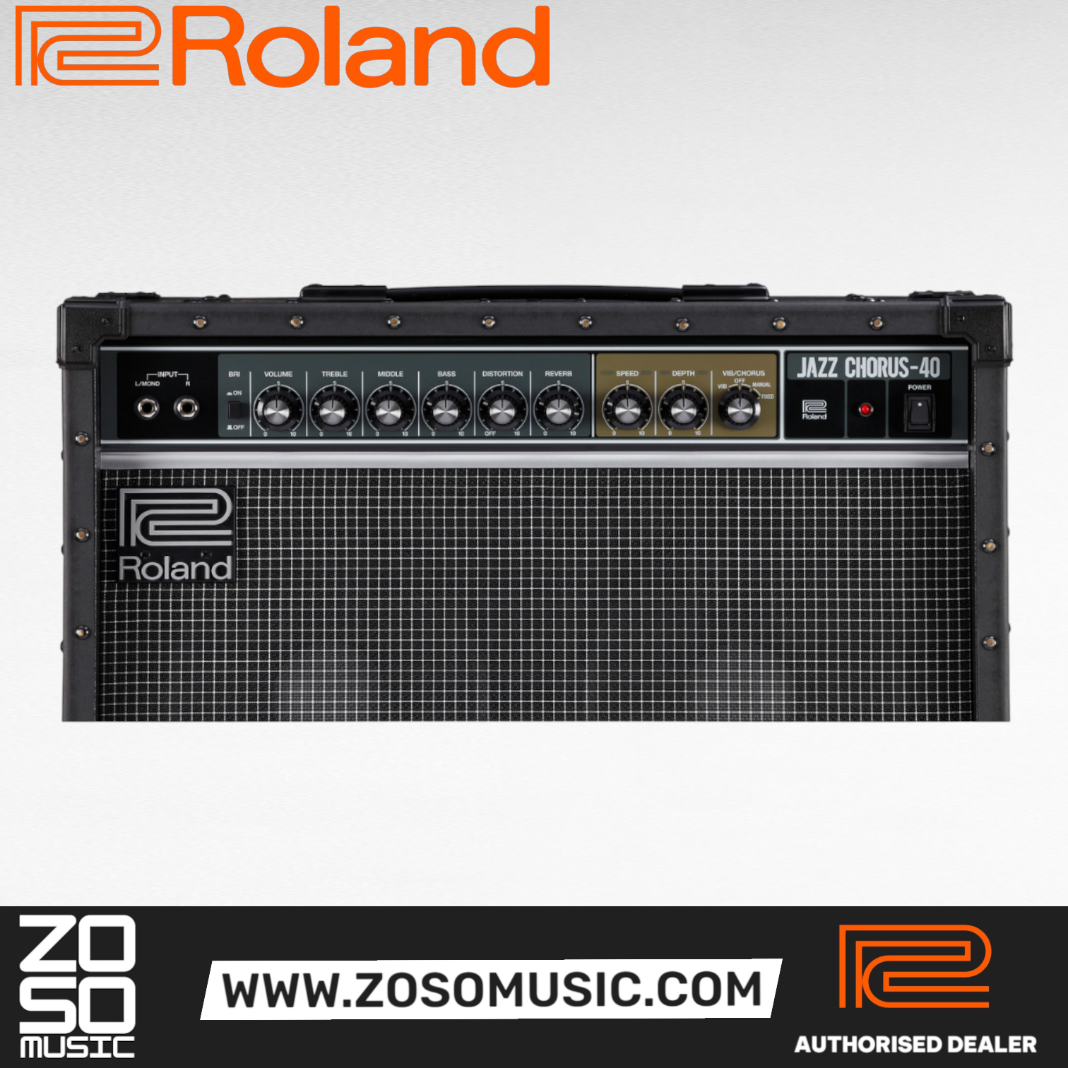 Roland JC-40 Jazz Chorus 40-watt 2x10 Stereo Combo Amplifier (JC40), ROLAND, GUITAR AMPLIFIER, roland-guitar-amplifier-jc-40, ZOSO MUSIC SDN BHD