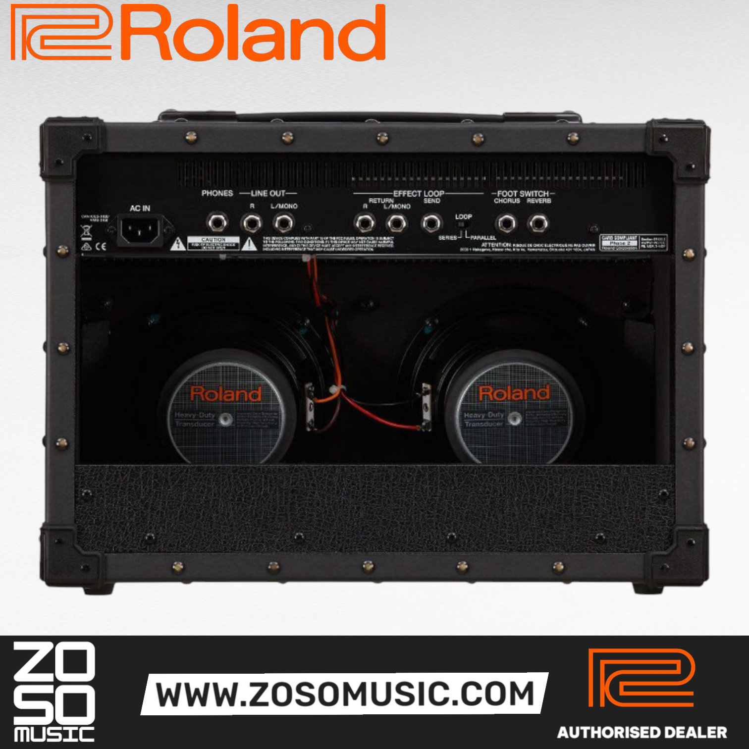 Roland JC-22 Jazz Chorus 30-watt 2x6.5 Stereo Combo Amplifier (JC22), ROLAND, GUITAR AMPLIFIER, roland-guitar-amplifier-jc-22, ZOSO MUSIC SDN BHD