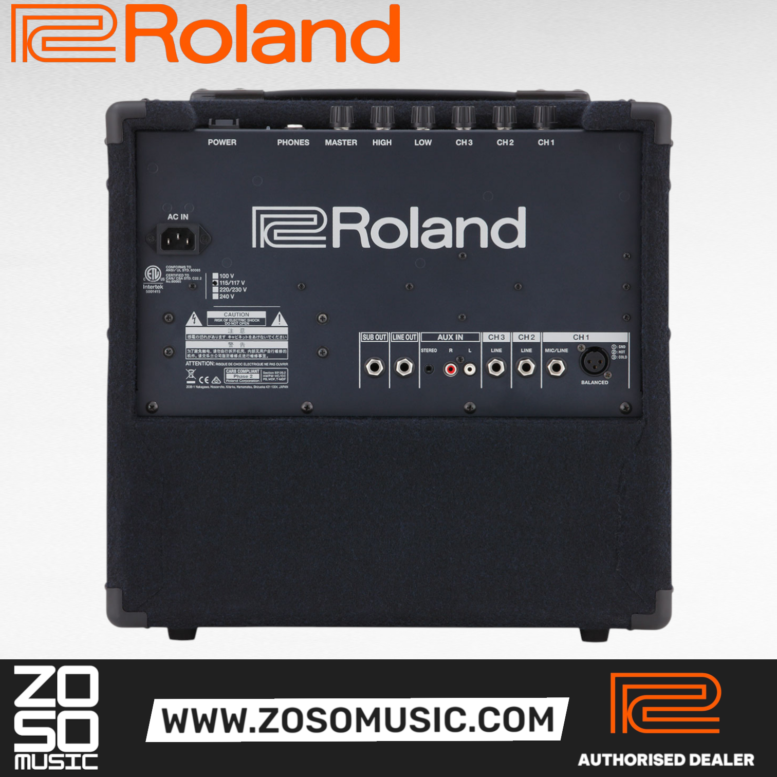 Roland KC-80 50-Watt 10inch 3-Channel Keyboard Amplifier (KC80), ROLAND, KEYBOARD AMPLIFIER, roland-keyboard-amplifier-kc-80, ZOSO MUSIC SDN BHD