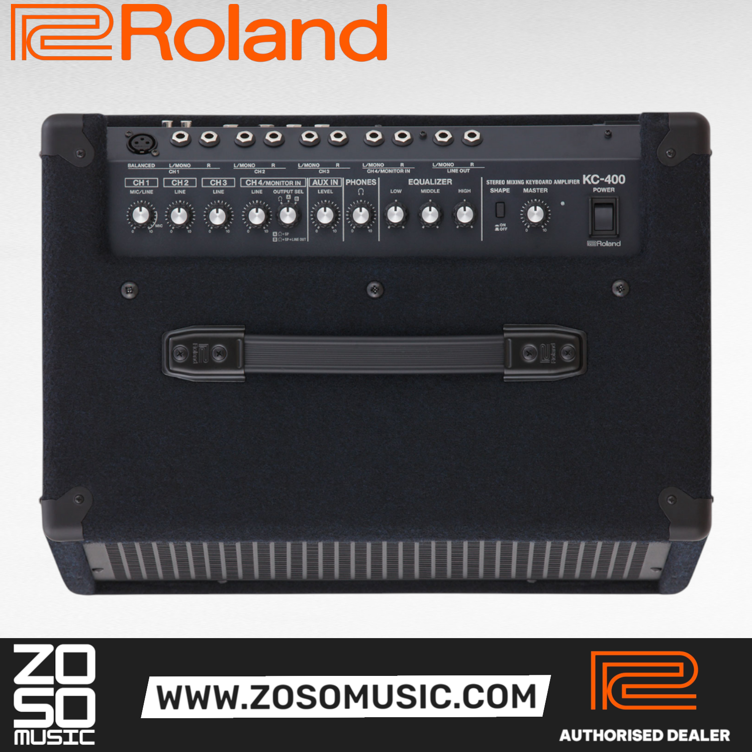 Roland KC-400 150-Watt 12inch 4-Channel Keyboard Amplifier (KC400), ROLAND, KEYBOARD AMPLIFIER, roland-keyboard-amplifier-kc-400, ZOSO MUSIC SDN BHD