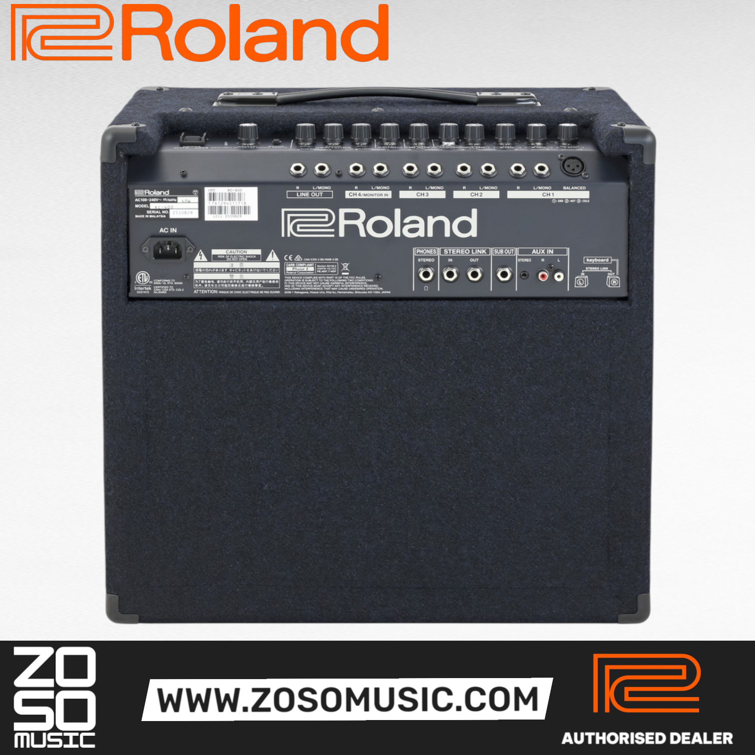 Roland KC-400 150-Watt 12inch 4-Channel Keyboard Amplifier (KC400), ROLAND, KEYBOARD AMPLIFIER, roland-keyboard-amplifier-kc-400, ZOSO MUSIC SDN BHD