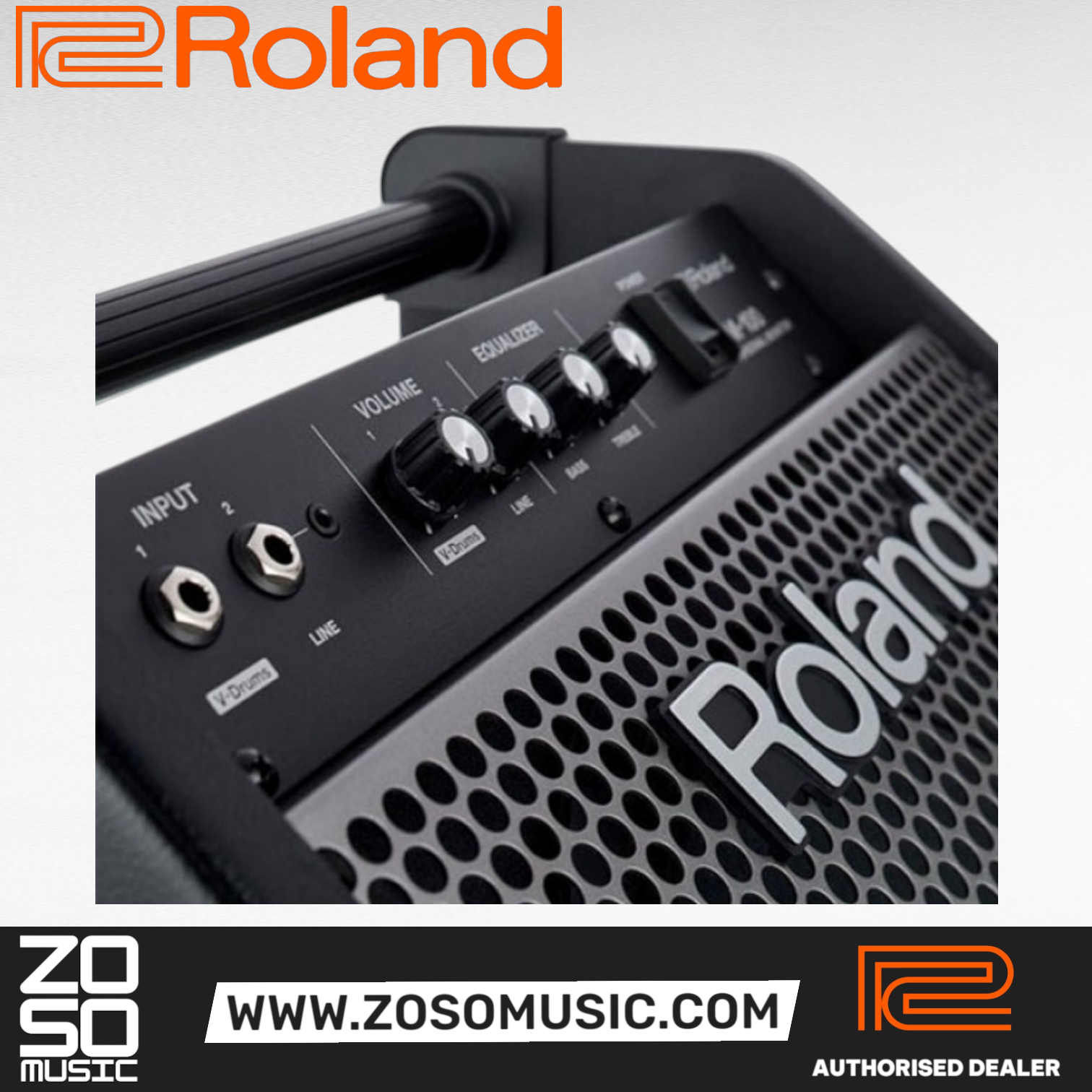 Roland PM-100 80-Watt 1x10 2-Channel Powered Drum Monitor (PM100 / PM 100), ROLAND, DRUM AMPLIFIER, roland-drum-amplifier-pm-100, ZOSO MUSIC SDN BHD