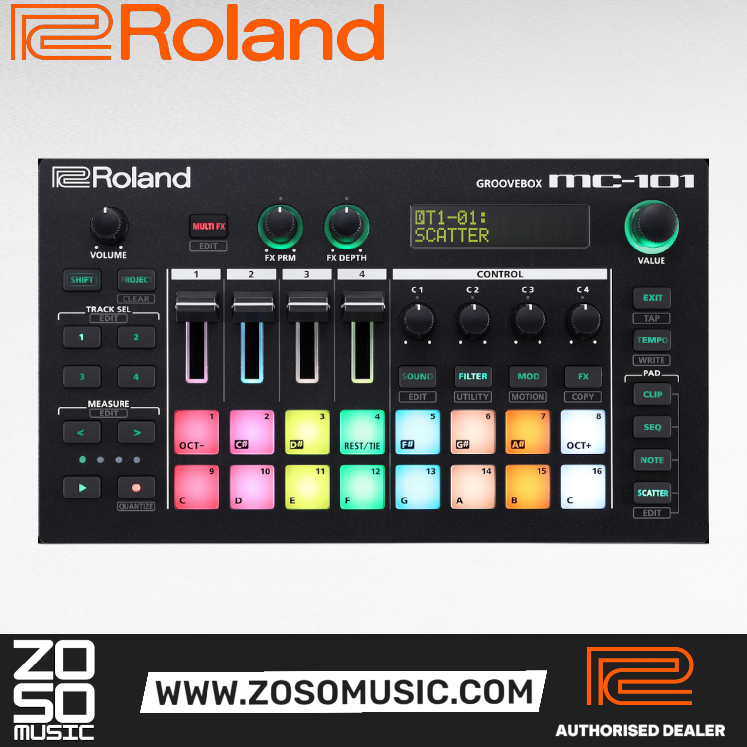 Roland MC-101 Groovebox (MC101), ROLAND, SEQUENCER, roland-sequencer-mc-101, ZOSO MUSIC SDN BHD
