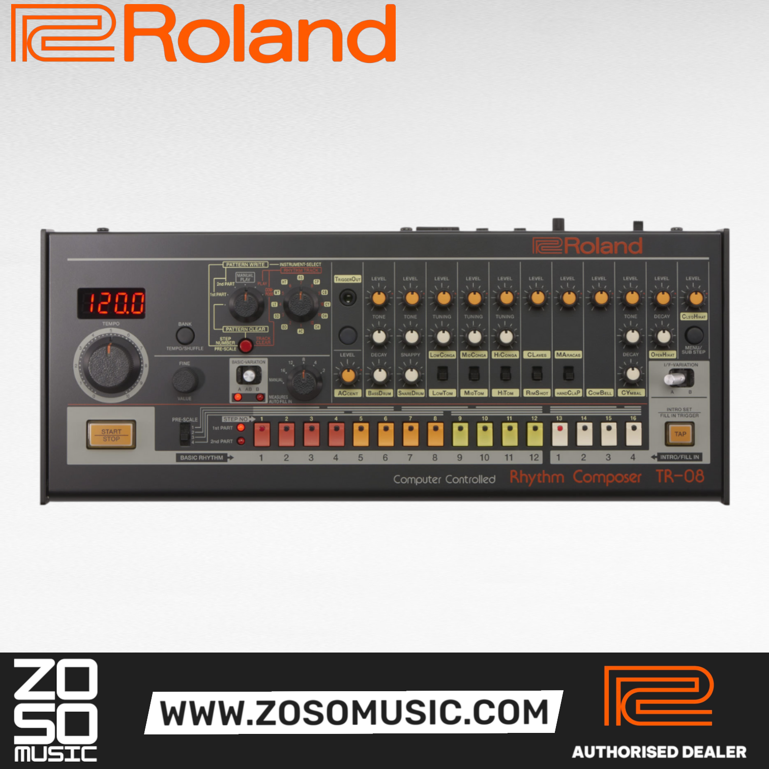 Roland TR-08 Rhythm Composer Drum Sound Module (TR08 TR 08) , ROLAND, SOUND MODULE, roland-sound-module-tr-08, ZOSO MUSIC SDN BHD