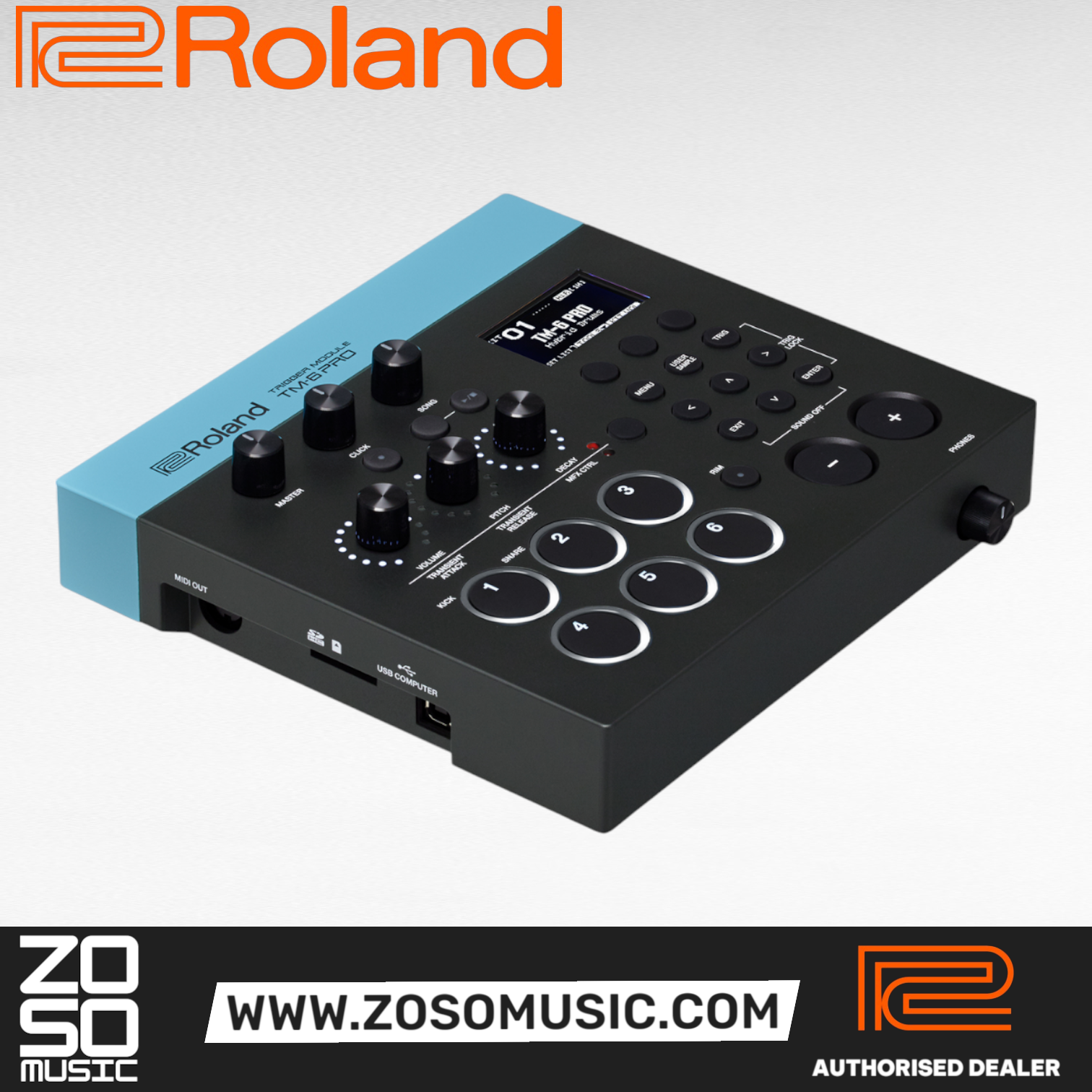 Roland TM-6 Pro Drum Trigger Module (TM6), ROLAND, ELECTRONIC DRUM, roland-electronic-drum-tm-6pro, ZOSO MUSIC SDN BHD