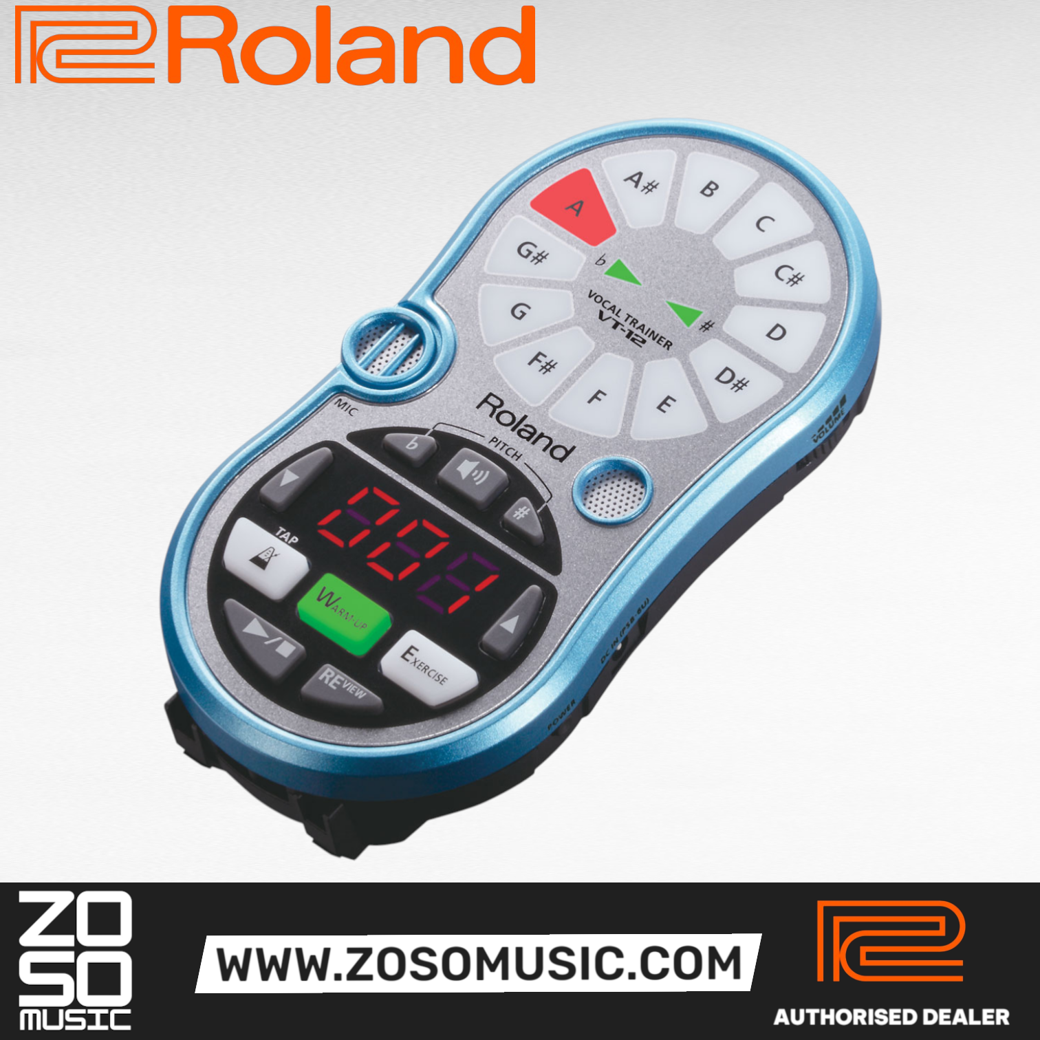 ROLAND VT-12 VOCAL TRAINER BLUE, ROLAND, VOCAL PROCESSORS, roland-vocal-processors-vt-12-bu, ZOSO MUSIC SDN BHD