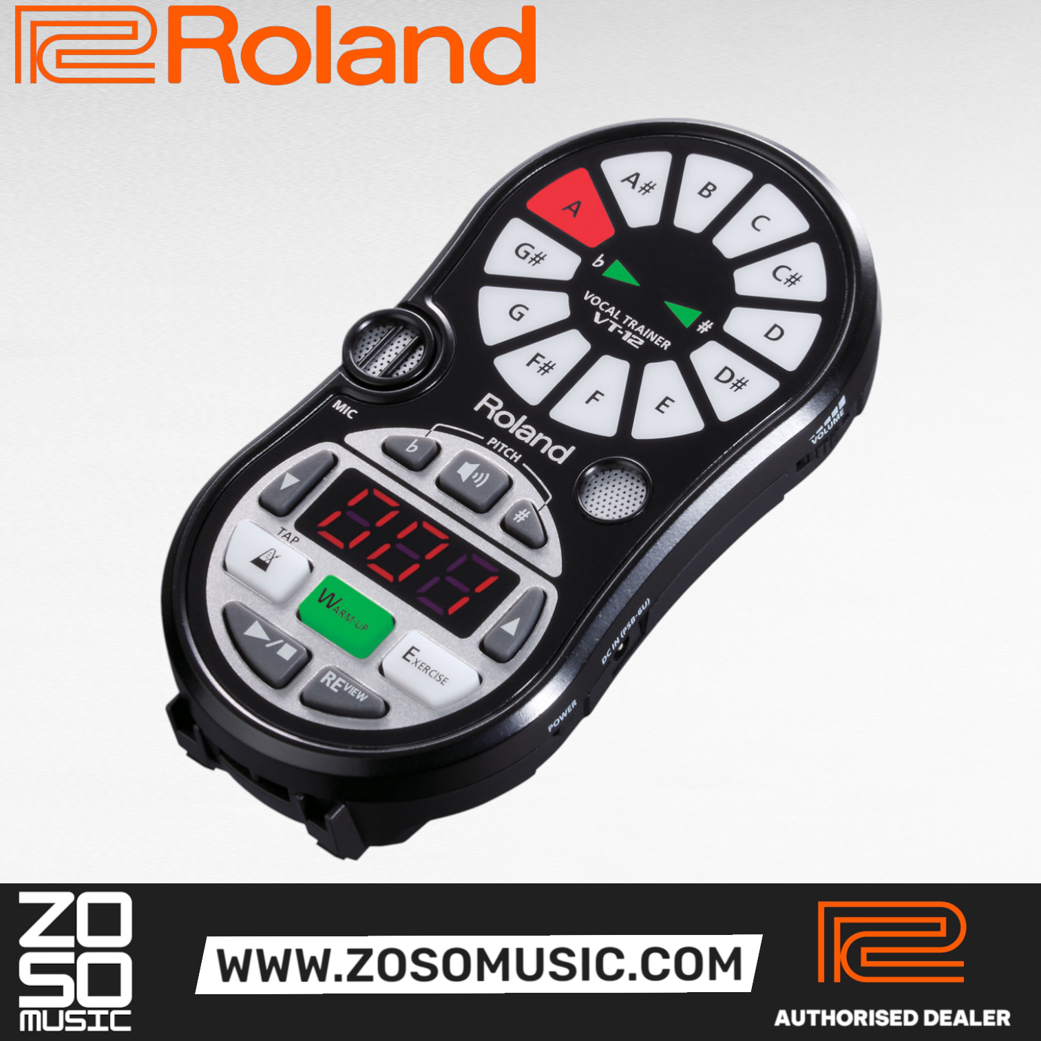 ROLAND VT-12 VOCAL TRAINER BLACK, ROLAND, VOCAL PROCESSORS, roland-vocal-processors-vt-12-bk, ZOSO MUSIC SDN BHD