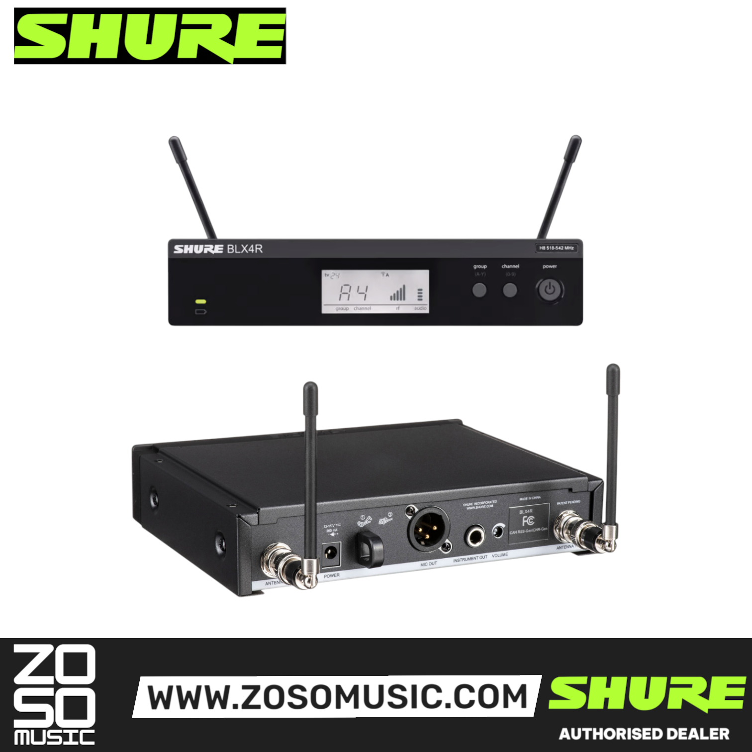 Shure BLX14R/W85 Lavalier Wireless System, BLX4R Wireless Receiver, BLX1 Bodypack Transmitter & WL185 Lavalier Microphone with Free Gator GM-1W Wireless Bag, SHURE, WIRELESS MICROPHONE SYSTEM, shure-wireless-microphone-system-blx14r-w85, ZOSO MUSIC SDN BHD
