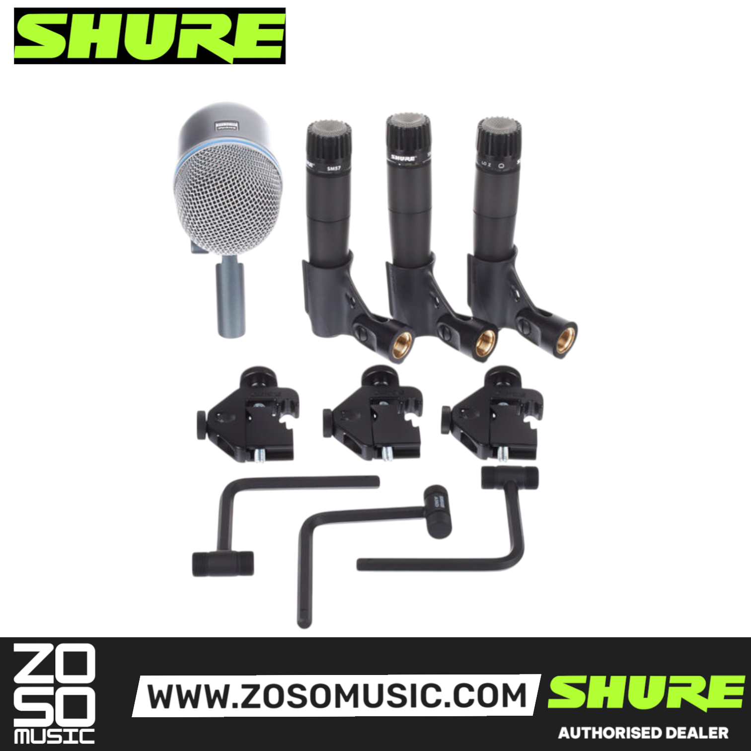 Shure DMK57-52 Drum Microphone Kit (DMK57 52), SHURE, INSTRUMENT MICROPHONE, shure-instrument-microphone-dmk57-52, ZOSO MUSIC SDN BHD