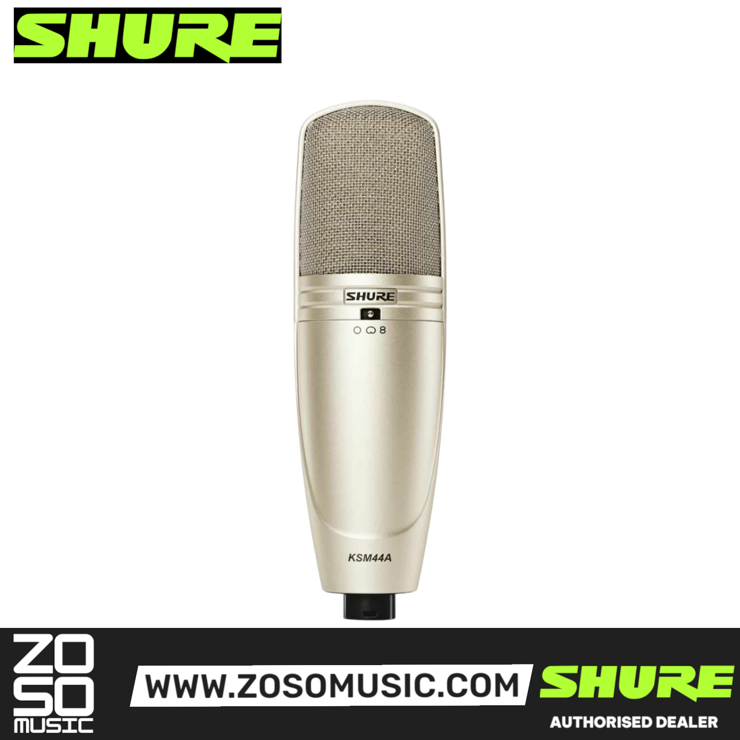 Shure KSM44A/SL Large Diaphragm Condenser Microphone (KSM44A-SL / KSM44ASL / KSM44A SL), SHURE, MICROPHONE, shure-microphone-ksm44a-sl, ZOSO MUSIC SDN BHD