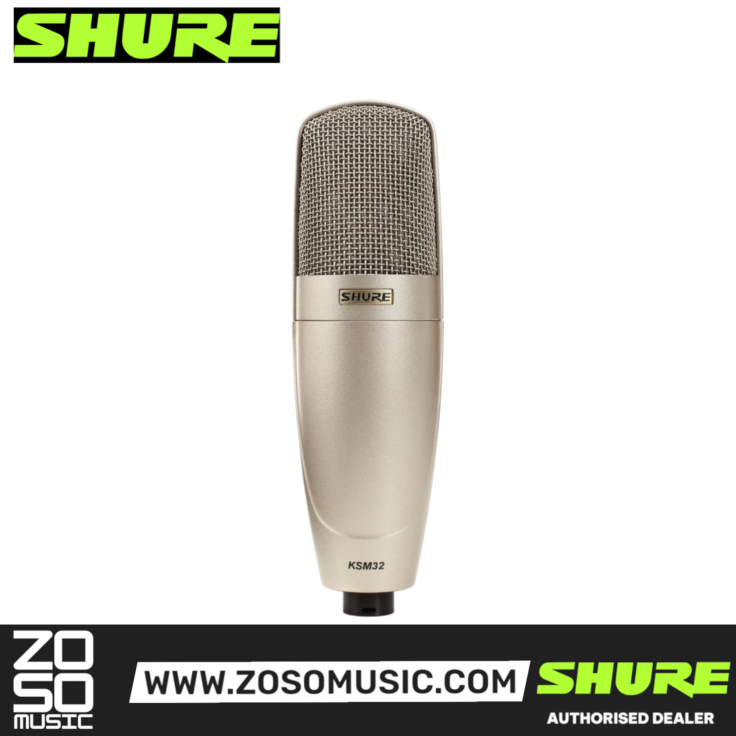 Shure KSM32/SL Large Diaphragm Condenser Microphone (KSM32-SL / KSM32SL / KSM32 SL), SHURE, MICROPHONE, shure-microphone-ksm32-sl, ZOSO MUSIC SDN BHD