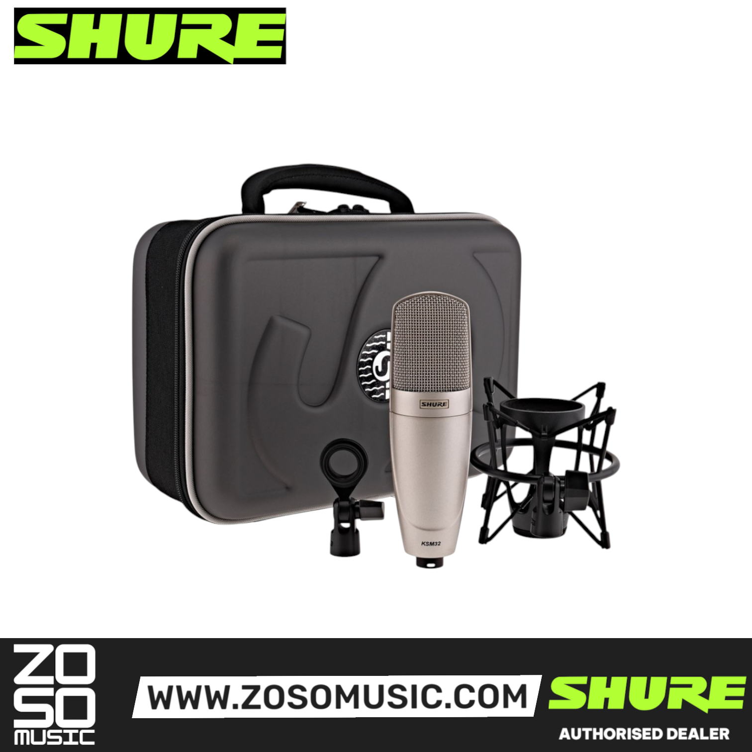 Shure KSM32/SL Large Diaphragm Condenser Microphone (KSM32-SL / KSM32SL / KSM32 SL), SHURE, MICROPHONE, shure-microphone-ksm32-sl, ZOSO MUSIC SDN BHD