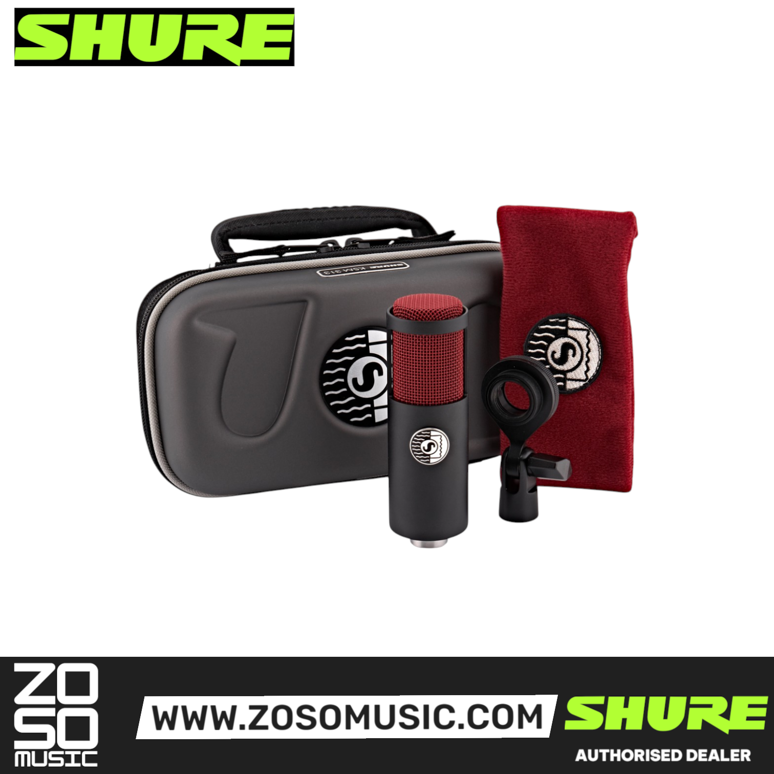 Shure KSM313/NE Dual-Voice Ribbon Microphone (KSM313-NE / KSM313NE / KSM313 NE), SHURE, MICROPHONE, shure-microphone-ksm313-ne, ZOSO MUSIC SDN BHD