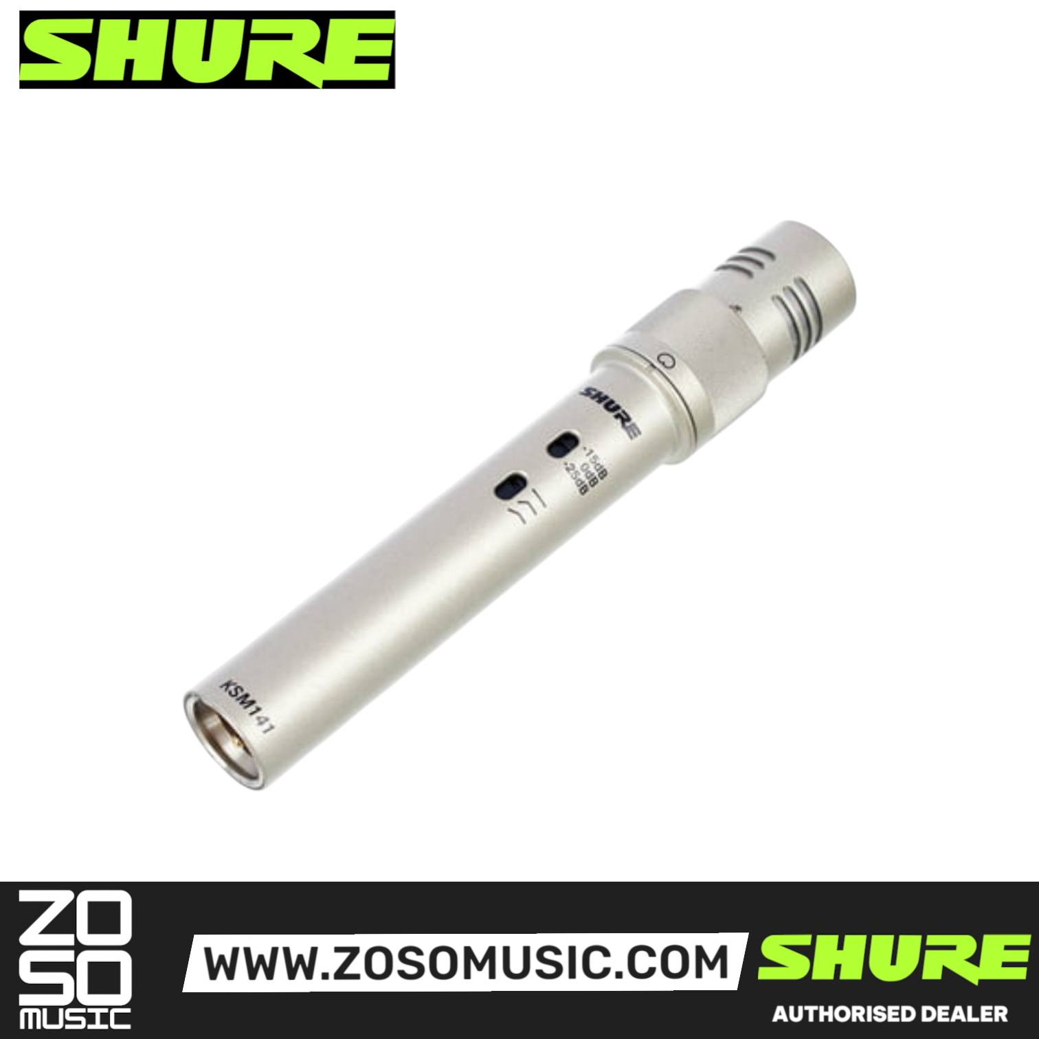 Shure KSM141/SL Small Diaphragm Condenser Microphone (KSM141-SL / KSM141SL / KSM141 SL), SHURE, MICROPHONE, shure-microphone-ksm141-sl, ZOSO MUSIC SDN BHD