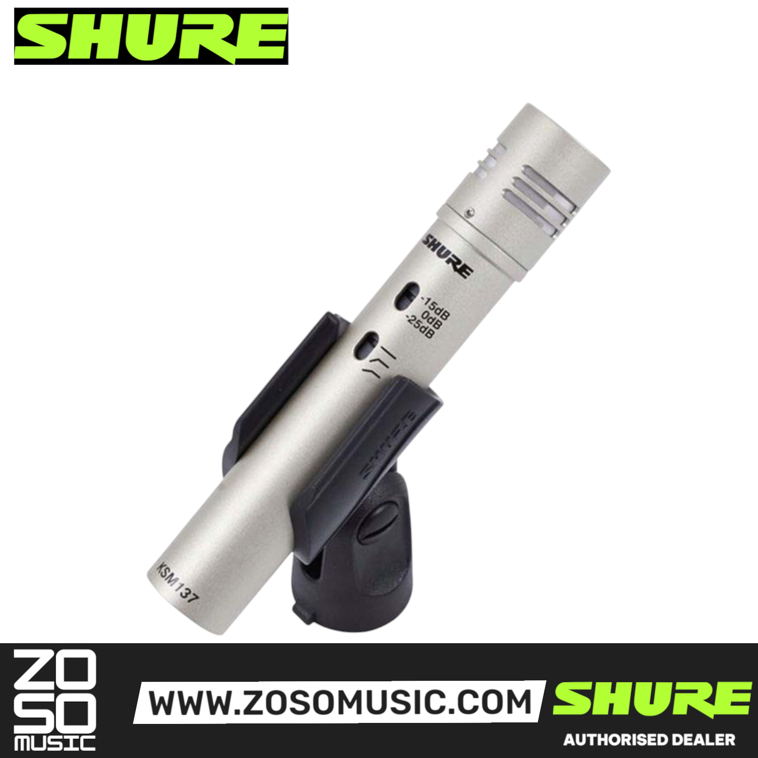 Shure KSM137/SL Small Diaphragm Condenser Microphone (KSM137-SL / KSM137SL / KSM137 SL), SHURE, MICROPHONE, shure-microphone-ksm137-sl, ZOSO MUSIC SDN BHD