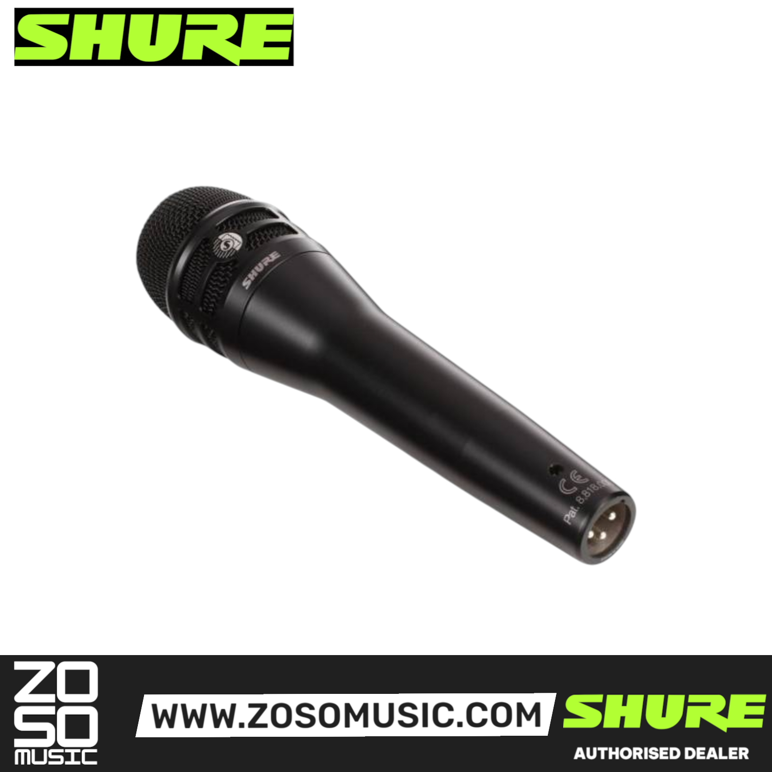Shure KSM8/B Dualdyne Cardioid Handheld Dynamic Microphone - Black (KSM8-B / KSM8B / KSM8 B), SHURE, MICROPHONE, shure-microphone-ksm8-b, ZOSO MUSIC SDN BHD